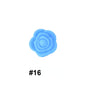 Double-Sided Flower Silicone Beads Multi Color Solid 50pcs 15