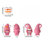 Silicone 3D Focal Beads Mothers Day Pink Hat Gnome Holding Sign 9