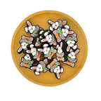 Silicone Focal Beads Easter Bunny Holding Basket of Pastel Eggs 2