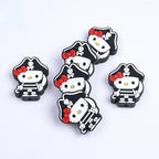 Silicone Focal Beads Pirate Kitty Kuromi Wearing Pirate Hat 20pcs 4