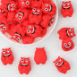 Red 3D Monster Silicone Focal Beads 20pcs