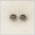 Alloy Flower Bead Caps 7mm Eight-Petals Tibetan 100pcs 3