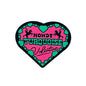 Silicone Focal Beads Western Valentine Heart with Printed Text Howdy