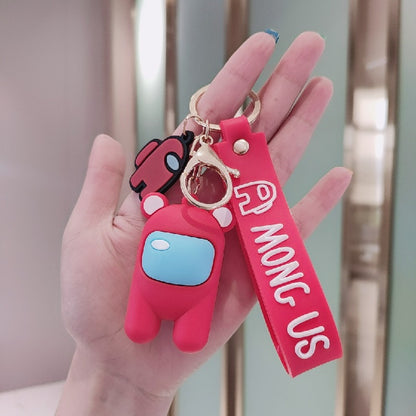 PVC Among Us Character Cartoon Keychain with Wrist Strap 2