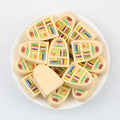 3D Bookshelf Silicone Focal Beads 20Pcs  3