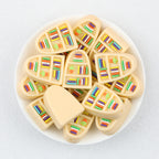 3D Bookshelf Silicone Focal Beads 20Pcs  3
