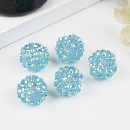 Bubblegum Ball Rhinestone Beads 12mm Multicolor Sparkle 50pcs 14