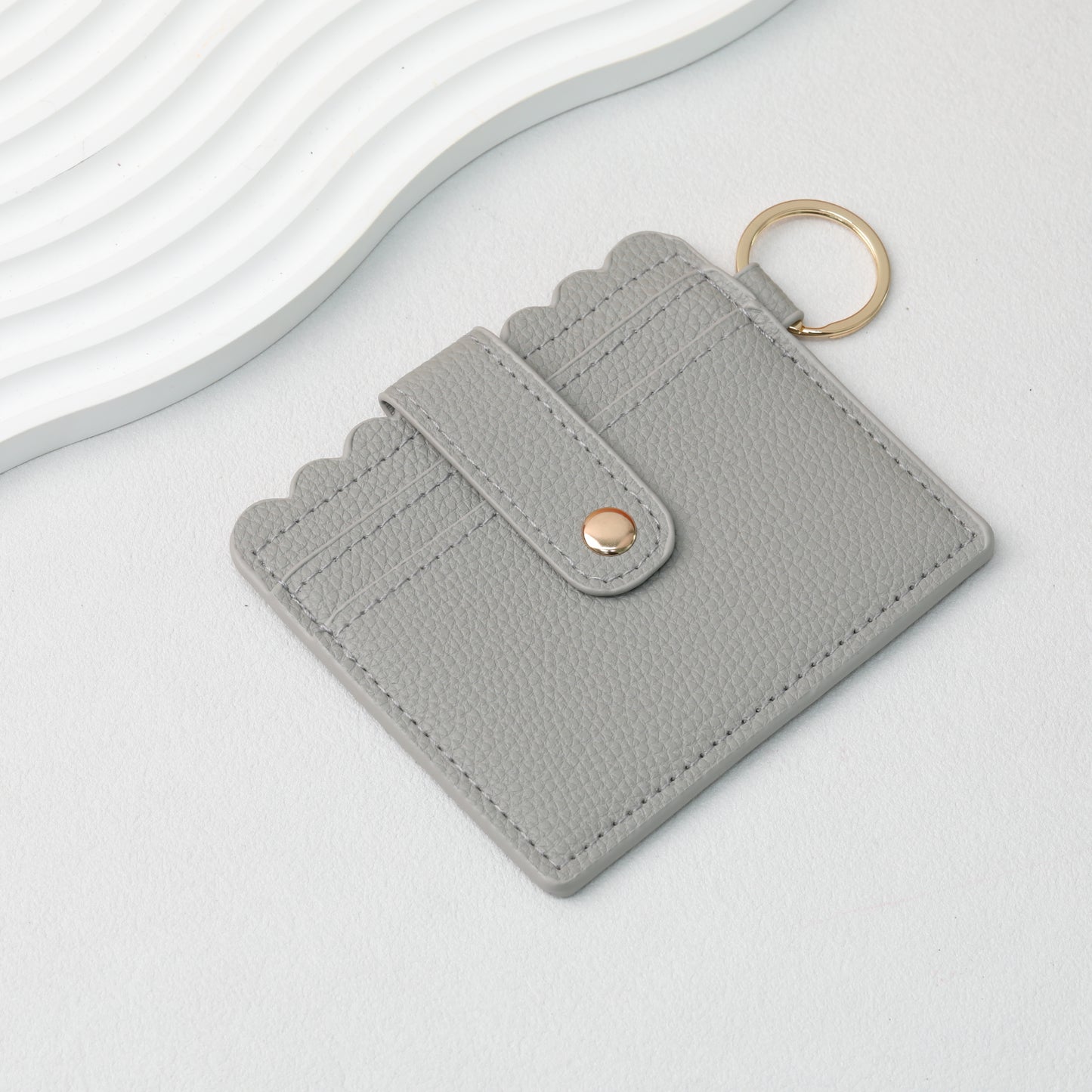PU Card Holder Keychain Multi Patterned