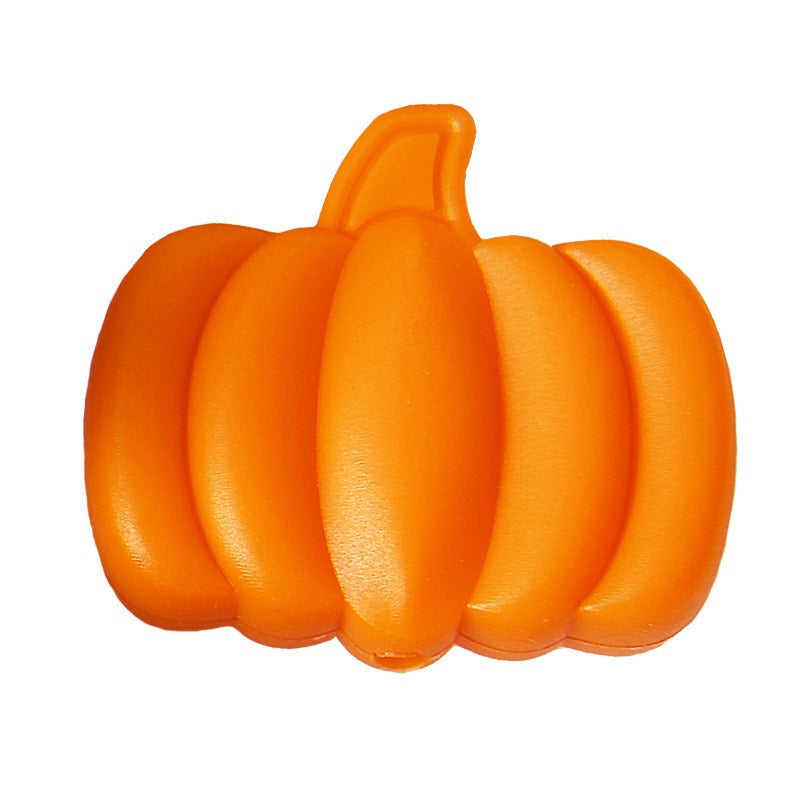 Silicone Focal Beads Halloween Ghost Pumpkin Bat Designs 10pcs 27
