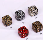 Leopard Print Square Acrylic Beads 14mm Colorful Animal Pattern 10pcs 4