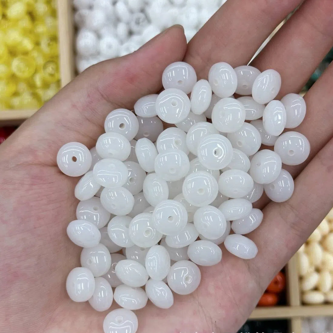 Resin Spacer Beads 10mm Oil Painting Texture 60pcs 11