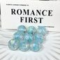 Summer Inspired 16mm Resin Round Beads with Sparkling Sequins 10pcs 10