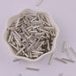 Electroplated Bugle Glass Beads 15mm Metallic Mixed Colors 70pcs 4