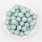 15mm Patterned Silicone Round Beads Geometric Printed Designs 50pcs 2