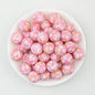 Easter Pattern 15mm Silicone Beads Printed Design 50pcs - Pink