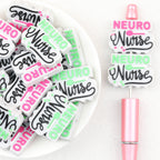 Green Pink Nurse Stethoscope Silicone Focal Beads 20Pcs 