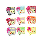 Silicone Focal Beads Librarian Colorful Books Pink Bow Daisy 20pcs