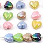 Vintage Style 21mm Heart Balloon Acrylic Beads Iridescent 50pcs 5