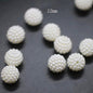 Imitation Pearl Flower Ball Acrylic Beads 10-12mm Creamy White 500pcs 4