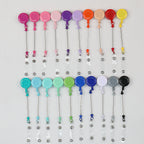 Beadable Badge Reels Retractable ID Keychain Clip