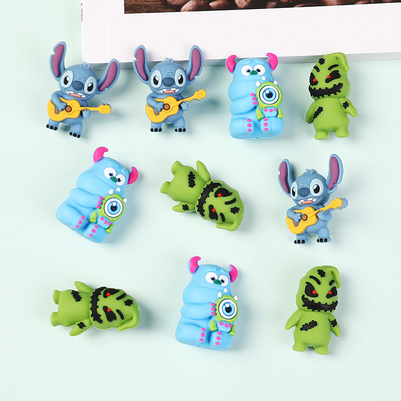 Silicone 3D Focal Beads Disney Burger James-P-Sullivan Holding Toy 20Pcs 5