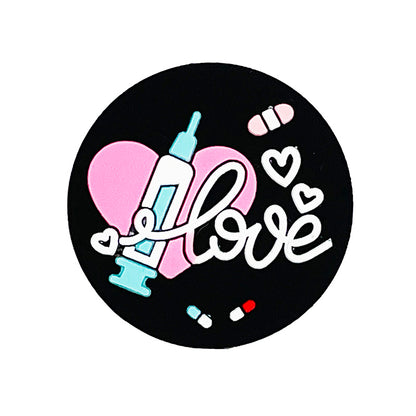 Silicone Focal Beads Nurse Heart Syringe Circular Love 20pcs
