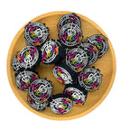 Silicone Focal Beads Anxiety Skull Hand Rainbow Lettering 2