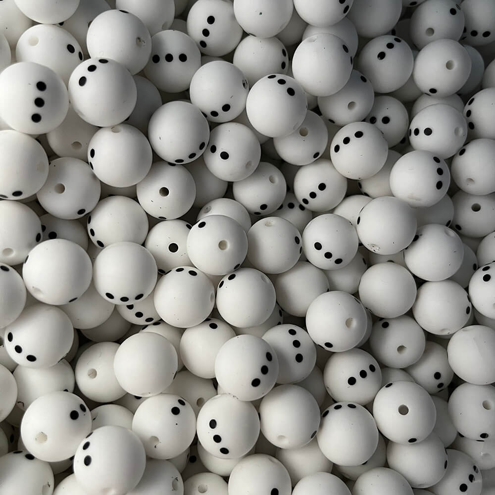 4-150# Christmas Printed Silicone beads