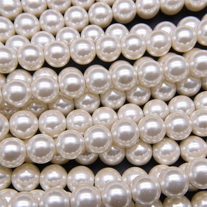 Pearl Glass Beads 2-18mm Creamy White Imitation Pearl 7