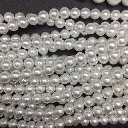 Pearl Glass Beads 2-18mm Creamy White Imitation Pearl 6