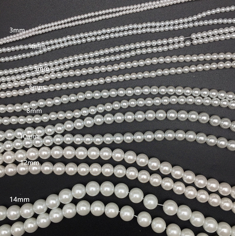 Pearl Glass Beads 2-18mm Creamy White Imitation Pearl 4