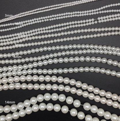 Pearl Glass Beads 2-18mm Creamy White Imitation Pearl 4
