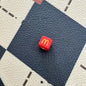 Mcdon Series Acrylic Square Beads 10mm Printed Mixed Colors 20pcs 4