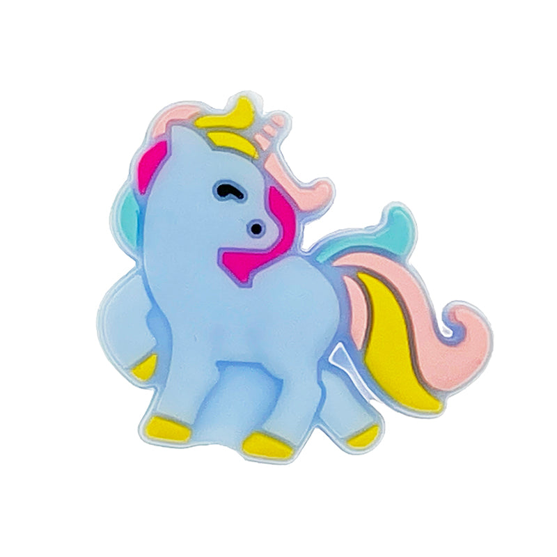 Silicone Focal Beads Unicorn Pastel Colors Set of 20pcs 4