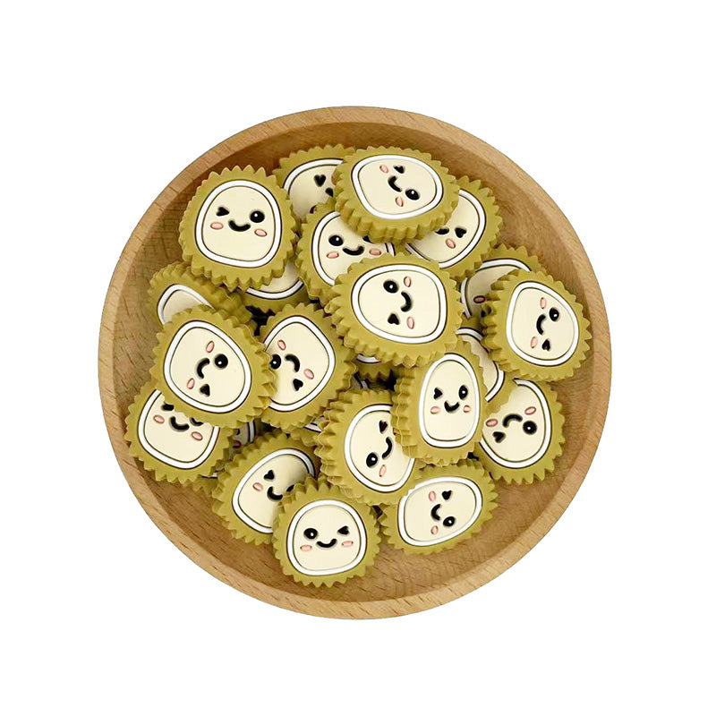 Silicone Focal Beads Durian Winking Face Soft Spikes 20pcs 2