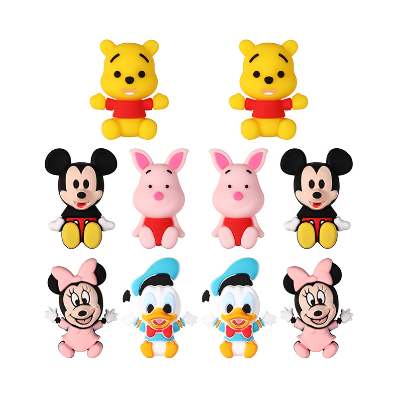 Silicone 3D Focal Beads Disney Sitting Baby Character Collection 20Pcs 9