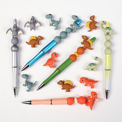 3D Cute Brontosaurus Dinosaur Silicone Focal Beads 20 Pcs 8