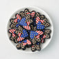 USA Flag Leopard Print Heart Silicone Focal Beads 20 pcs