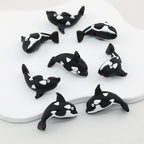 3D Black Whale Silicone Focal Beads 20pcs