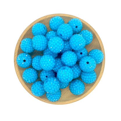 Bubblegum Round Rhinestone Beads 20mm Acrylic Transparent 50pcs 6