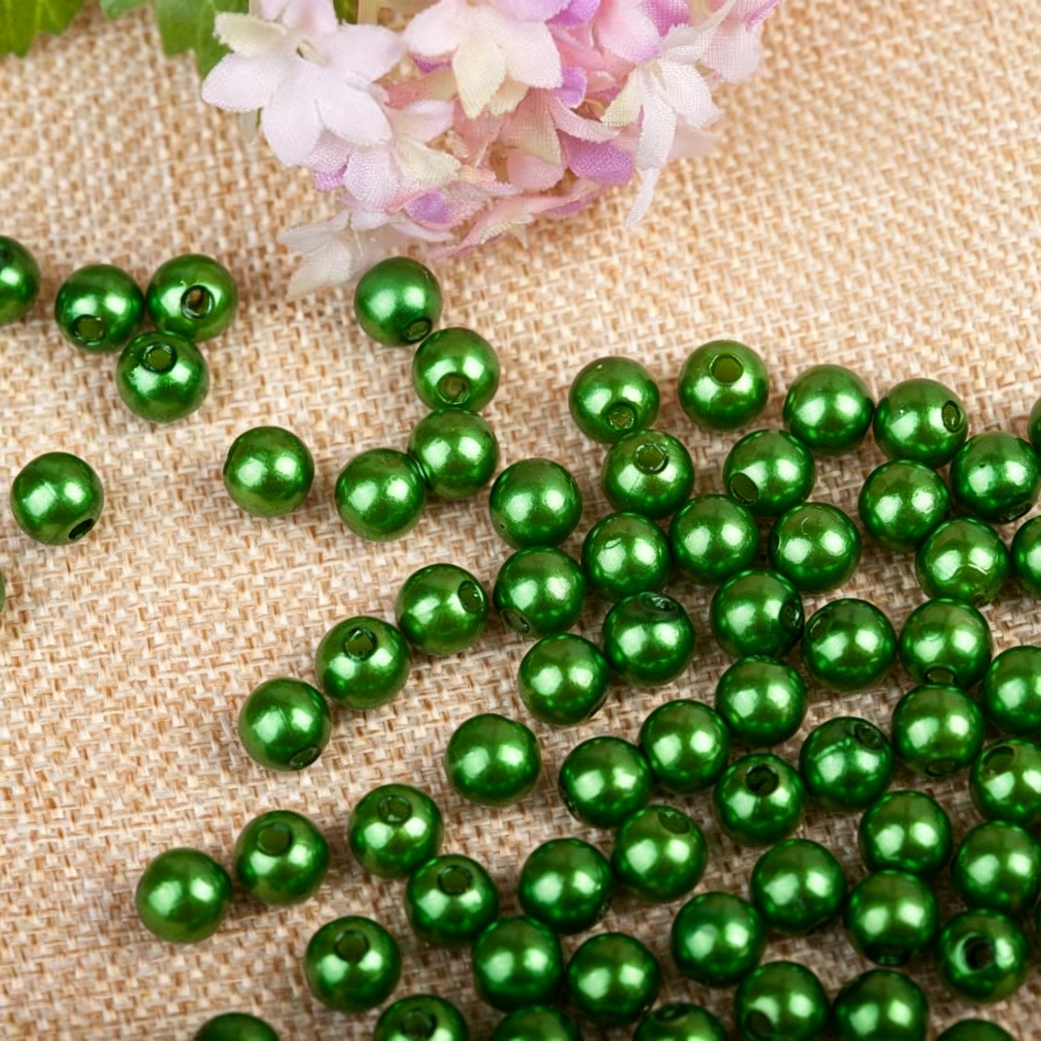 Round Faux Pearl ABS Plastic Beads Wholesale, Colorful Shiny Craft Colors, 6mm