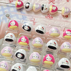 Hello KT Onigiri Acrylic Beads 14mm Painted Glossy 10pcs 2