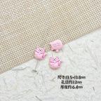 Fortune Cat Metal Beads 13mm Painted Glossy Lucky Colors 7