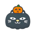 Silicone Focal Beads Halloween Black Cat Pumpkin Smiling Face