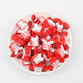 3D Football Jersey Silicone Focal Beads 20pcs - Red