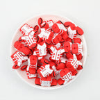 3D Football Jersey Silicone Focal Beads 20pcs - Red