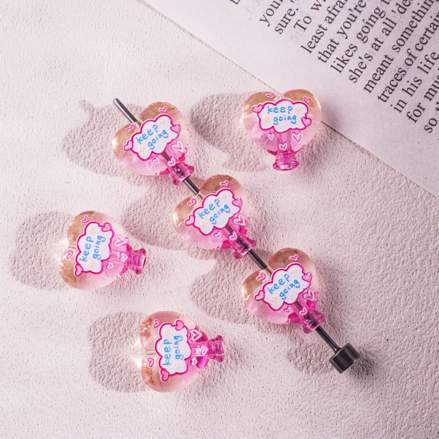 Heart Balloon Acrylic Beads 22mm Decorative 20pcs 4