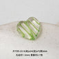 22mm Heart Shaped Transparent Color Stripe Acrylic Beads 50pcs 7