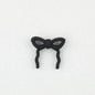 Colorful Bow Silicone Focal Beads with Hole 20 pcs - Black