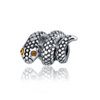 Sinuous Snake Metal Beads 15mm 3D Scaly Detailed 20pcs 5